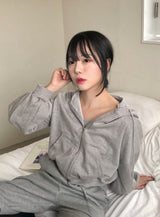 Melora hood zip-up set
