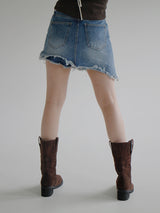 アンバランスデニムスカートプリーツ / no.802 Unbalance Denim Skirt Pants