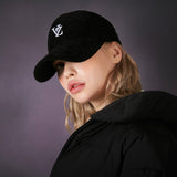 3D Monogram logo corduroy over fit ball cap