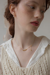 ヒュッゲライフスリムチェーンネックレス/Hygge life slim chain necklace (gold)
