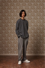Multi stripe long sleeve T - White/Blue/Black (4622115176566)