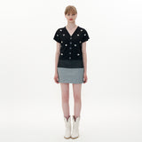 Heart Cardigan [Black] (6593759641718)
