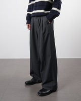 ダイアゴナルラインツータックワイドスラックス/diagonal line two tuck wide slacks 3color