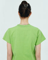 ソリッドローマンタイポTシャツ/SMALL ROMAN TYPO LOGO TSHIRT-OLIVE GREEN