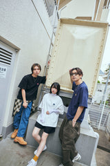 コラボレーションハートTシャツ / PUBLUX × GRAVER - BLACK