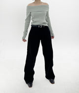 フラッシュオフザショルダーニット / Flash Off-the-shoulder knit (3color)