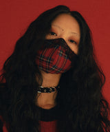 12タータンチェックレースマスク / 1 2 tartan check lace mask (4579937419382)