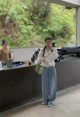 laceup white blouse
