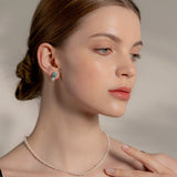 セラミックデイリーパールドロップピアス/Ceramic daily pearl drop earring(Blue Green)