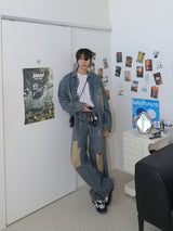 3 TAP Smoke Wrinkle Wash Denim Pants (2color)