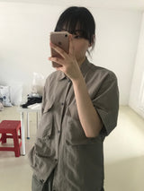 サファリナイロンハーフシャツ