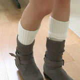Sily Wrinkled Ribbed Leg Warmer Socks