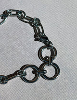 ASCLO Triple Ring Chain Bracelet (Silver) (6568776990838)