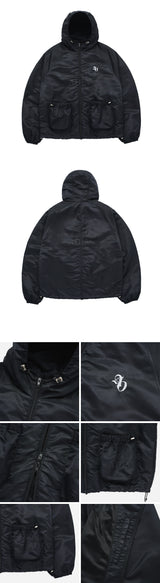 [24SS] SYMBOL PUCKERING WINDBREAKER JACKET BLACK