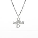 Mom&Dad Cross Necklace [Boy] (6593086193782)