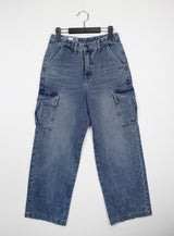 カーゴデニムパンツ/no.1768 cargo denim pants (2color)