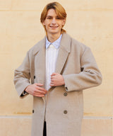 ウールブレンドオーバーサイズロングコート/RCH wool blended oversized long coat gray