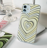 パレットハートビームイェローフォーンケース / Palette Heart Beam yellow Phone Case