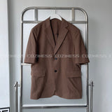 SI リネン半袖ジャケット / SI Linen Short-Sleeved Jacket (2 colors)