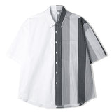 SOLID & MULTI STRIPE HALF SHIRT BLACK (6566874710134)