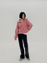 オーバーネックスウェットシャツ/over neck sweatshirt (4color)