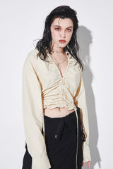 ホールドシャーリングシャツ/HOLD SHIRRING SHIRT