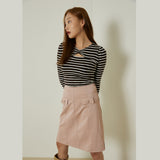 アンバーストライプTシャツ / Amber stripes T-shirts (brown)