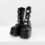 Buckle Platform Boots on Key