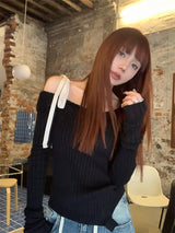 アンフッティドオフボウリブドニットTシャツ