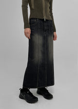 [MADE] Vailin Incision Denim Long Skirt
