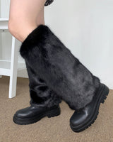 スピーミンクファーレッグウォーマー / Spee Mink Fur Leg Warmer