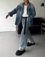 Xレイジーンズ/SI X-ray wide denim Jeans (Light Blue)