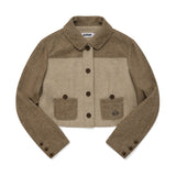 CHERRY BUTTON POINT TAILER JACKET[DARK BEIGE]