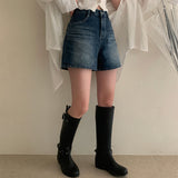 [Bellide made] Vintage Wood Washing Denim Shorts