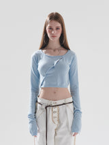 レイクロップドカーディガン / LAY CROPPED CARDIGAN