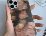 エモーショナルフラワーシルエットピンクローズフォーンハードケース / Emotional flower silhouette pink rose phone hard case