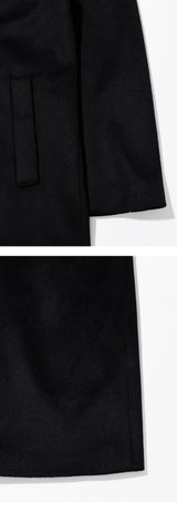 Merino Wool Overfit Double Long Coat (Classic Black)