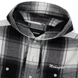 HOODED OMBRE CHECK SHIRT