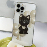 Black cat Lucky Vintage Cat Phone Case