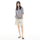 オーバーフィットマシュマロポイントショートスリーブT/OVERFIT MARSHMALLOW POINT SHORT-SLEEVED T-DEEP GRAY