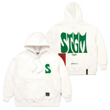 22レターホーンヘビースウェットフーディー/22 LETTER HORN HEAVY SWEAT HOODIE BLACK / WHITE IVORY