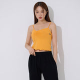 アンバランスシャーリングクロップスリーブレス/TOP(9397) Unbalance Shirring Crop Sleeveless