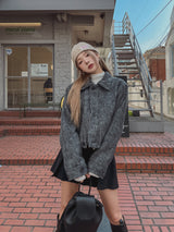 モヘアベリークロップジャケット