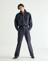 UNISEX DENIM SHIRT JACKET & PANTS SET M - INDIGO BLUE (6636434882678)