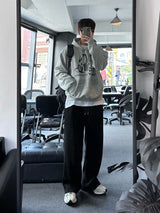 never headset printing loosefit hoody