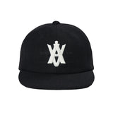 A LOGO EMBLEM WOOL BALL CAP BLACK
