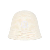 VA Square Applique Knit Bucket Hat / Ivory