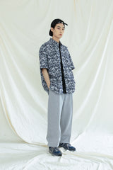 フロントシームツーウェイワイドスウェットパンツ / FRONT SEAM 2WAY WIDE SWEAT PANTS GREY (6554437582966)