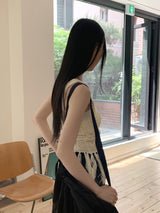 スリッズビンテージボタンニットノースリーブカーディガン/Silz Vintage Button Knit Sleeveless Cardigan