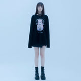 ポストへルガールTシャツ/0 2 post hell girl t-shirt - BLACK